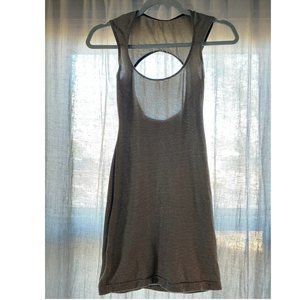 Early 2000s American Apparel Striped Dress with Open Back size XS